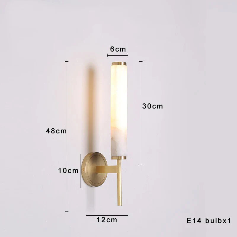 DecorBites™ Black Bronze Brass Marble Wall Lights Dimmable Home Decor Living Room Lighting