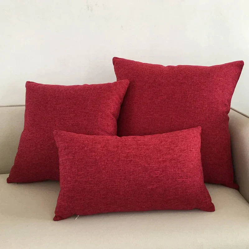 Funda para Cojín de Sofá Marfil™ Decorbites 30x50cm 40x40cm 45x45cm 50x50cm 60x60cm Color Sólido