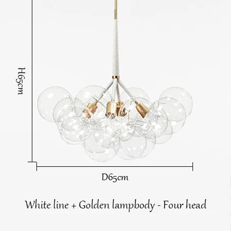 DecorBites™ Bubble Chandelier: High Quality LED Lighting for Bedroom and Lounge