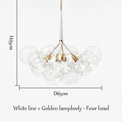 DecorBites™ Bubble Chandelier: High Quality LED Lighting for Bedroom and Lounge