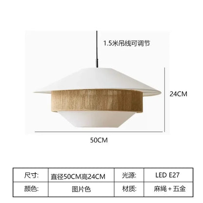 DecorBites™ Japanese Hemp Rope Chandelier for Kitchen, Bedroom, and Hotel - Minimalist Home Decor