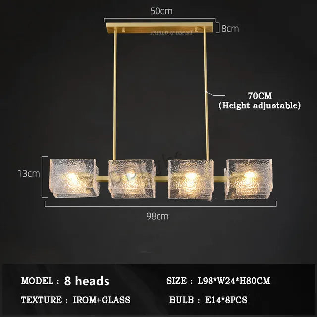 DecorBites™ Crystal Chandelier: Modern Luxury Pendant Light for Living Room, Restaurant, and Bar