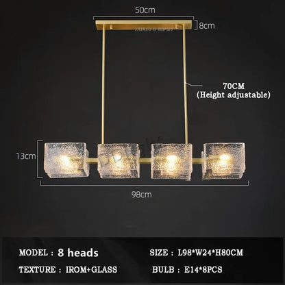 DecorBites™ Crystal Chandelier: Modern Luxury Pendant Light for Living Room, Restaurant, and Bar