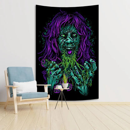 Decobites Psychedelic Witchcraft Hanging Tapestry for Home Decor