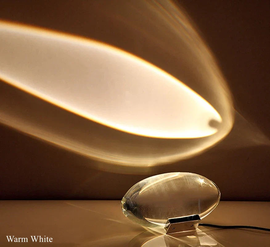 Lámpara de mesa LED de cristal DecorBites™: Elegante luz nocturna para la decoración de la sala de estar y el dormitorio.