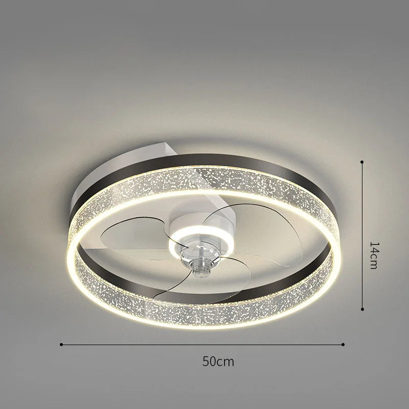 DecorBites™ Ceiling Fan Light with Invisible Blades, Remote Control, Modern Design, Silent Operation
