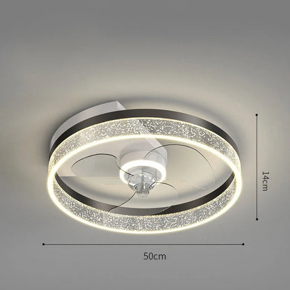 DecorBites™ Ceiling Fan Light with Invisible Blades, Remote Control, Modern Design, Silent Operation