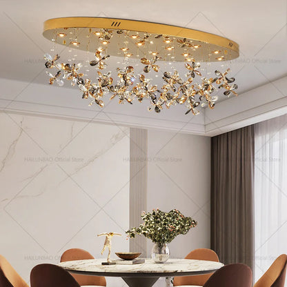 DecorBites™ Crystal Chandelier 2024 | Postmodern Luxury Dining Room Bedroom Kitchen Island Light
