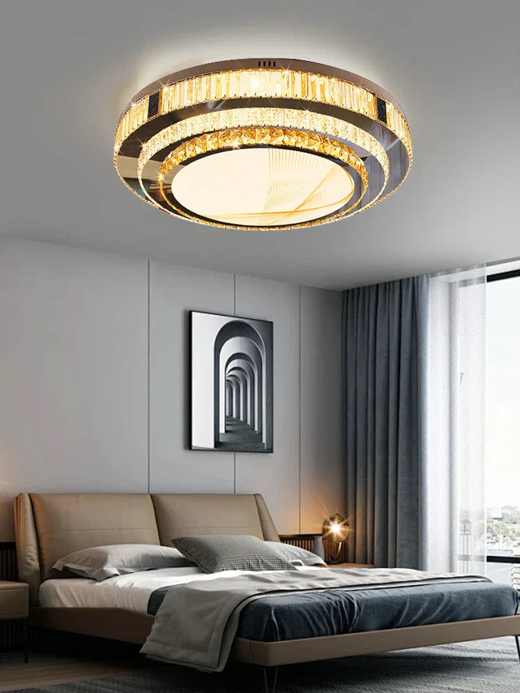 Decorbites™ Gold Kristall-Deckenleuchten LED Minimalistisches Luxus-Licht - Edelstahl-Kristall-Leuchten
