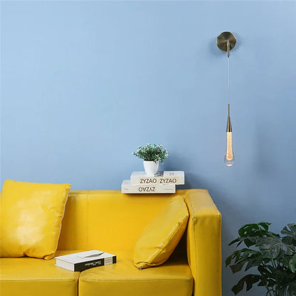 DecorBites™ Crystal Droplet Wall Lamp: Nordic Luxury LED Art Deco Light for Modern Living Room