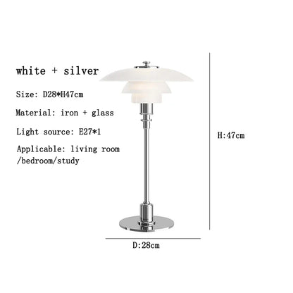 DecorBites™ Glass Desk Lamp: Modern Nordic Table Lamp for Home, Office, or Hotel