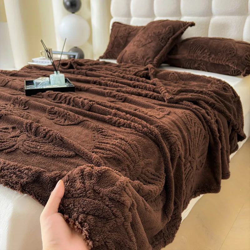 Decorbites™ Luxus-Chiffon-Schmetterlings-Jacquard-Pläd: Weiches & Gemütliches Decke für Sofa oder Bett