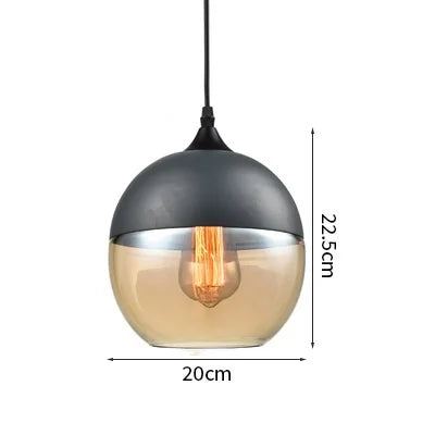 DecorBites™ LED Glass Pendant Lamp: Modern Nordic Hanging Light for Kitchen, Bedroom, Hotel & Restaurant decor.