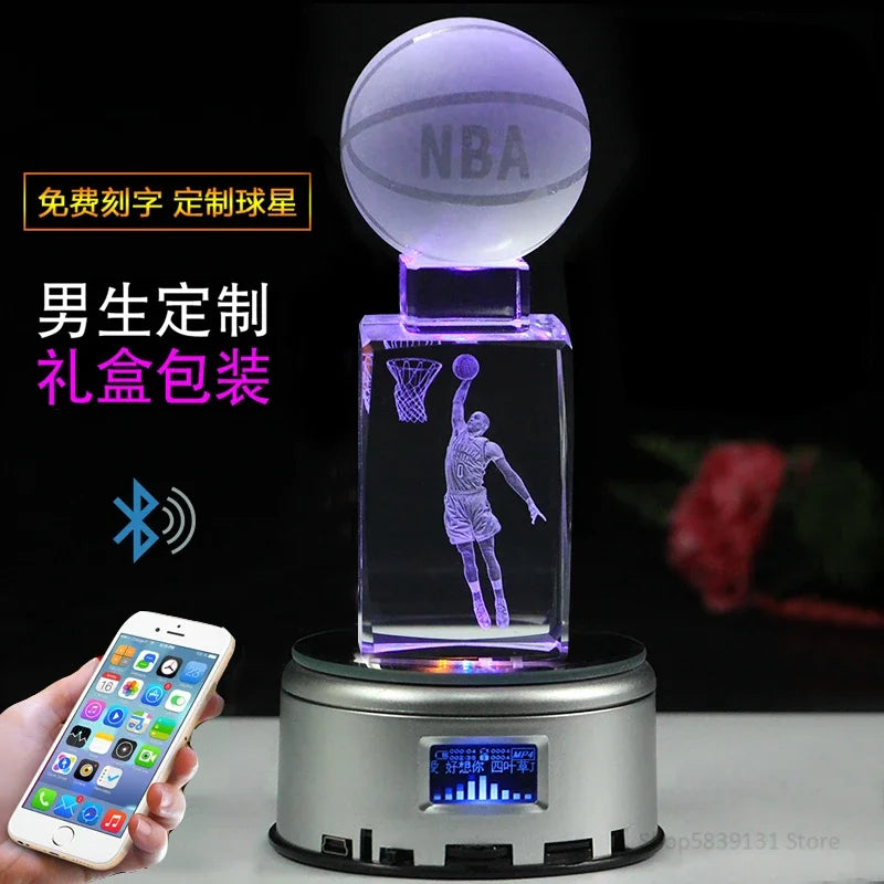 DecorBites™ Crystal Lights Basketball Table Lamp for Bed Room Decor