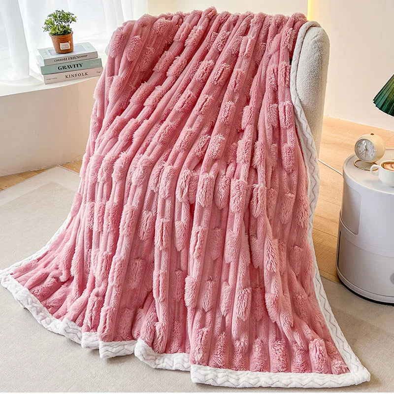 بطانية مخملية من الخيزران من DecorBites™: غطاء أريكة ناعم من الفلانيل وغطاء إضافي