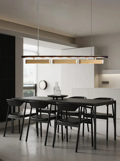 DecorBites™ Brushed Gold Stainless Steel Long Pendant Lamp for Dining Room & Bar Decor