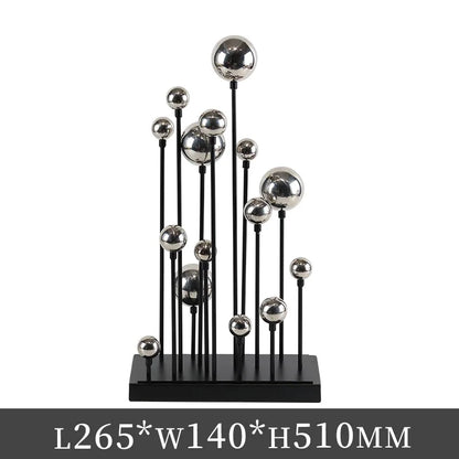 Adornos geométricos de bolas doradas DecorBites™ - Decoraciones abstractas de metal