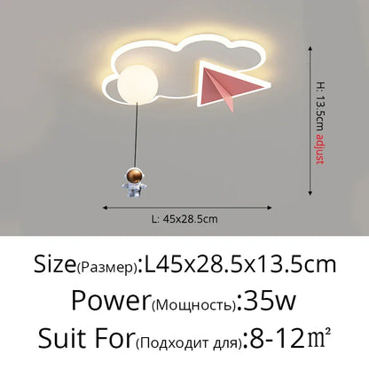 DecorBites™ Children's Room Ceiling Chandelier Light - Modern Dimmable Indoor Lighting