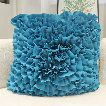 DecorBites™ Blue Hyacinth Square Pillowcase, Non-Scripta Design, Modern Home Decoration