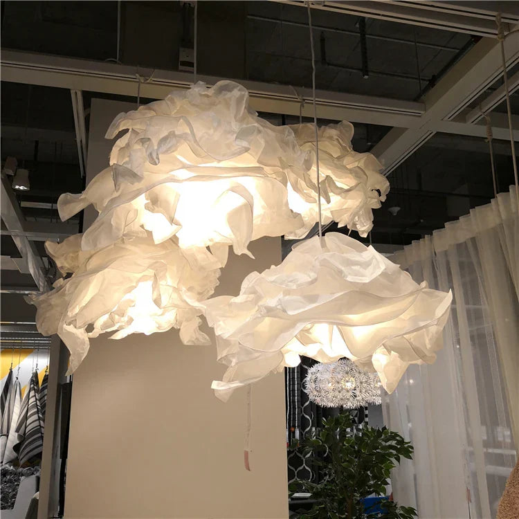 DecorBites™ Nordic Paper Pendant Lights: DIY Cloud Lampshade Fixtures for Living Room, Restaurant & Christmas
