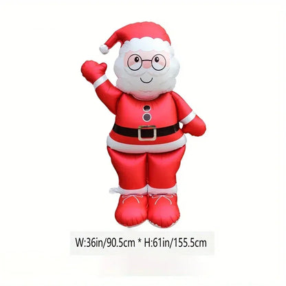 1pcs Santa Foil Balloons - 61" Self-Sealing Christmas New Year's Themed Parties Perfect for Holiday Decorations