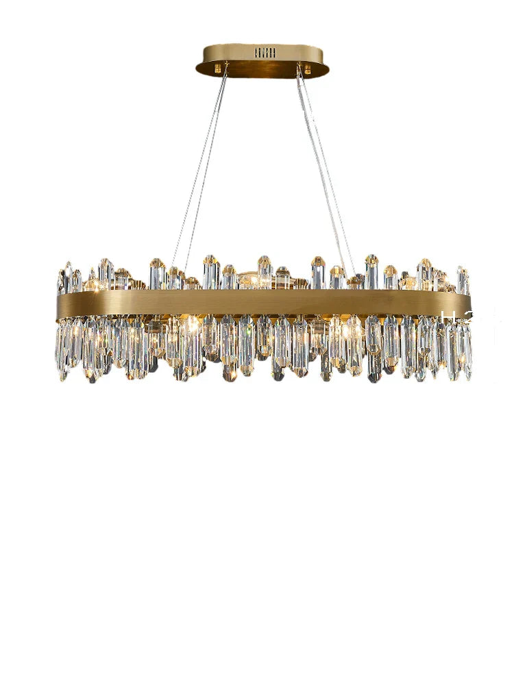 DecorBites™ Crystal Chandelier LED Dining Room Light Gold Lustres