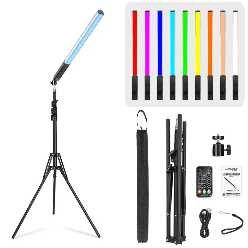 Decorbites™ Varita de Luz LED RGB con Trípode, Control Remoto, Lámpara Portátil de Mano