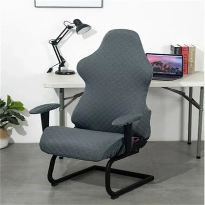 Decobites High Back Armchair Cover: Elastic Accent for Office Computer Game Solid Chair