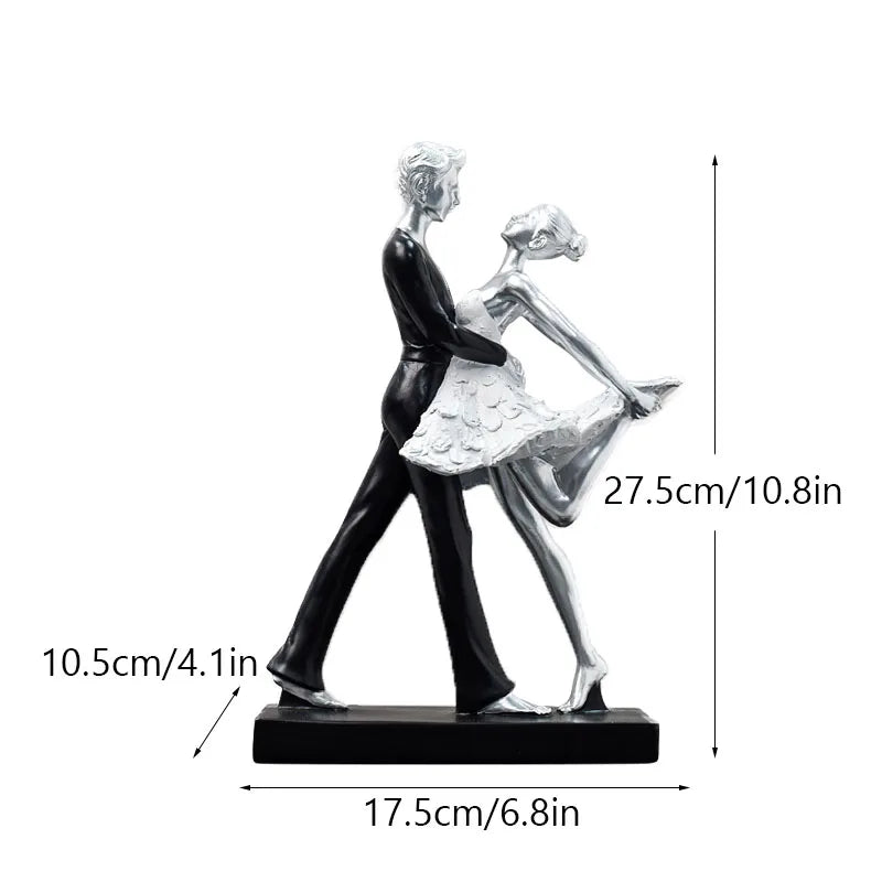 DecorBites™ Dancing Couple Sculpture: Romantic Wedding Engagement Figurine for Living Room Bedroom