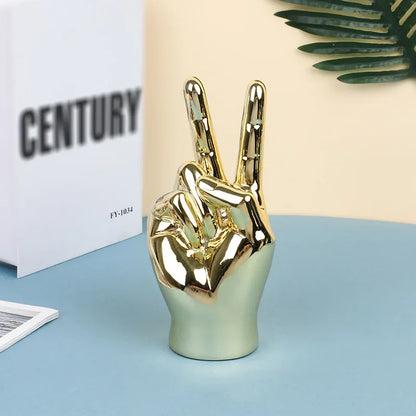 DecorBites™ Hand Love Gesture Figurine Sculpture Home Desktop Decor