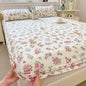 Decobites White Heart Love Pattern Fitted Sheet