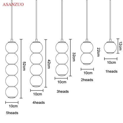 DecorBites™ Glass Ball Pendant Lights - Modern Nordic LED Creative Hanging Lamp for Home Decor