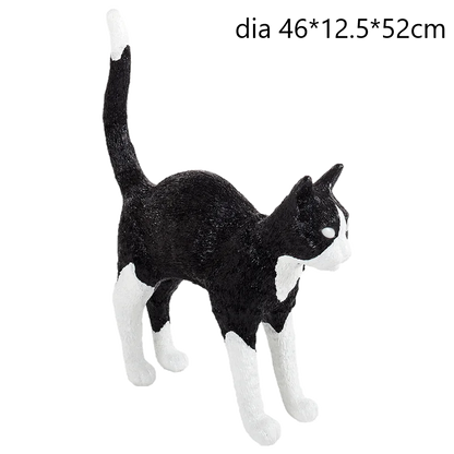 DecorBites™ Black Cat Resin Table Lamp for Bedroom Office Dining Room