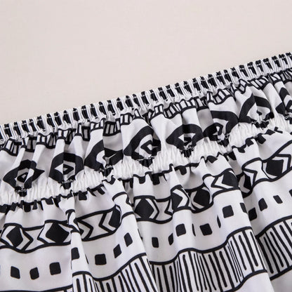 DecorBites™ Elastic Band Diamond Lattice Ruffled Bed Skirt for Queen Size Mattress