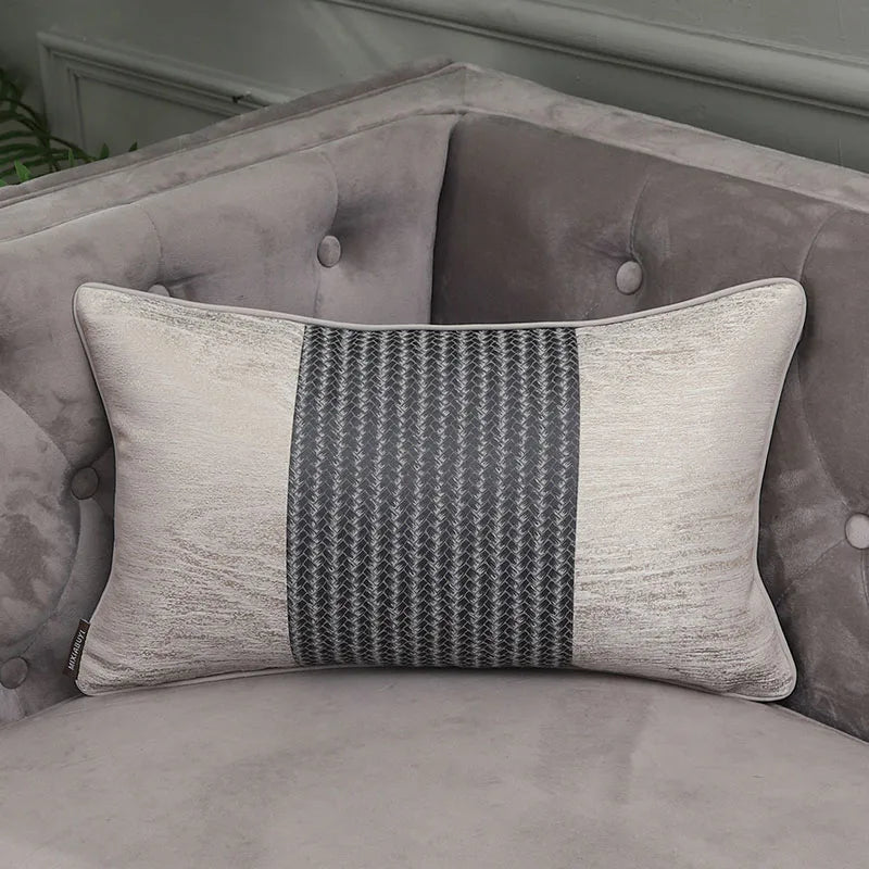 Fundas de almohada lumbar DecorBites™ de satén dorado esmerilado - Fundas de cojín de sofá de lujo