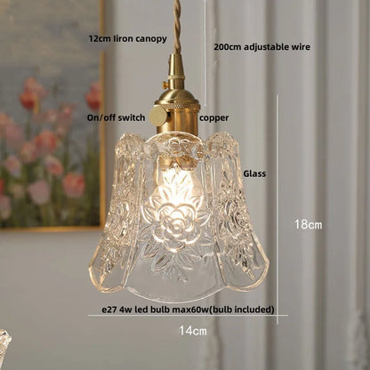 DecorBites™ Amber Glass Cube LED Pendant Lights, Japanese Style for Kitchen, Bedroom, Coffee.