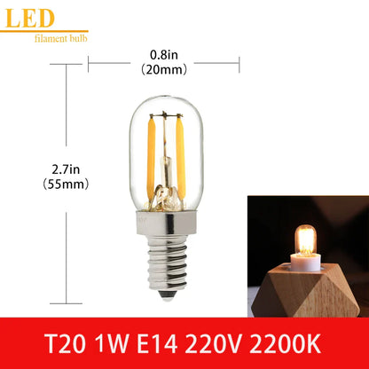Bombilla de Filamento LED™ Decorbites Vidrio Transparente T16 A19 ST64 Regulable Luz Vintage