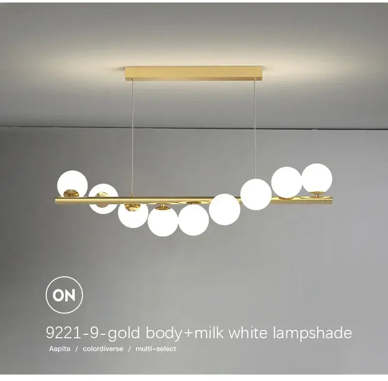 DecorBites™ Contemporary LED Glass Chandelier for Home Lighting