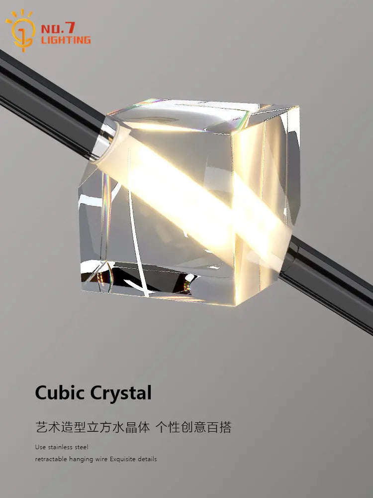 Lámparas colgantes de cristal DecorBites™ para dormitorio, iluminación LED moderna y minimalista para interiores