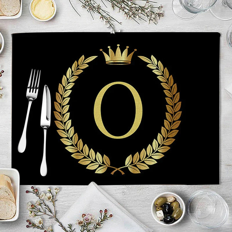 DecorBites™ Kitchen Table Mats Set of 4, 42*32cm, Cotton Linen Coasters for Dining Home Decor