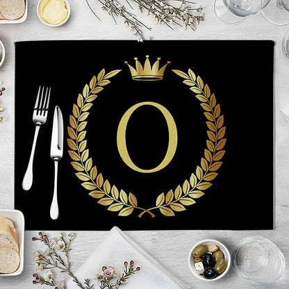 DecorBites™ Kitchen Table Mats Set of 4, 42*32cm, Cotton Linen Coasters for Dining Home Decor