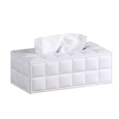 DecorBites™ Desktop Tissue Box Holder: Elegant Paper Towel Storage Tray for Home and Office