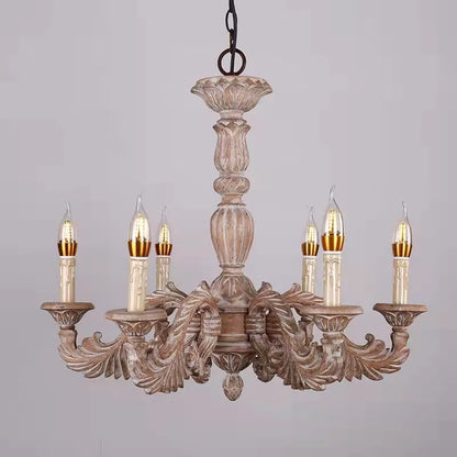 ثريا DecorBites™ الريفية الفرنسية المصنوعة من الخشب الصلب لغرفة النوم، وغرفة الطعام، وغرفة المعيشة، وغرفة الدراسة