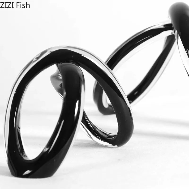 Glass Geometric Knot Sculpture