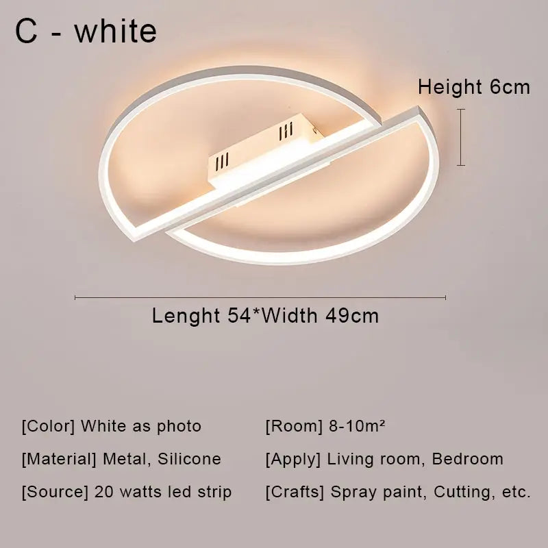 DecorBites™ Black LED Chandelier Ceiling Light Remote Control Fixture for Living Room, Bedroom & Kitchen