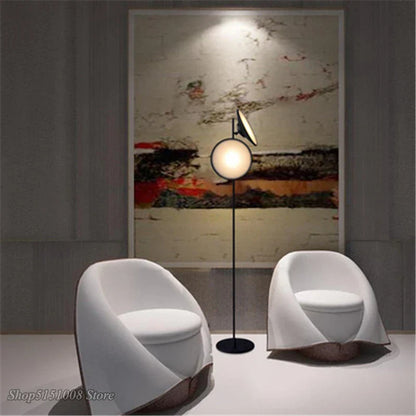 DecorBites™ Double Horn Radar LED Floor Lamp: Modern Nordic Design for Living Room Lighting