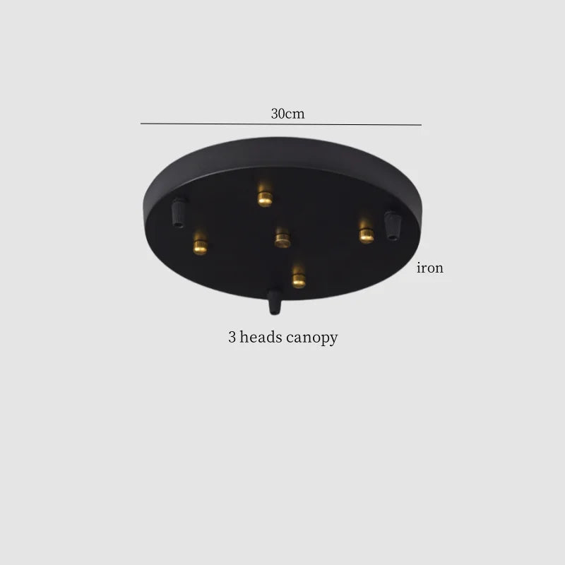 DecorBites™ Iron Marble LED Pendant Light Fixture Modern Hanging Lamp Interior Decor