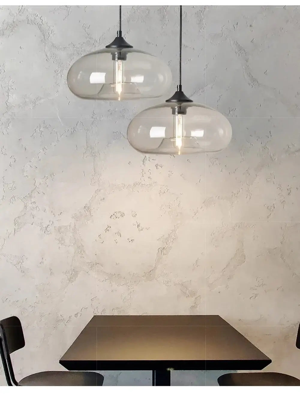 DecorBites™ Colorful LED Glass Pendant Lights for Restaurant
