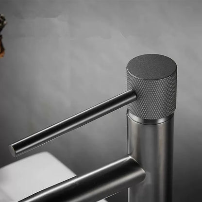 DecorBites™ Brushed Gold Swivel Faucet for Bathroom Basin, Hot Cold Water Sink Crane