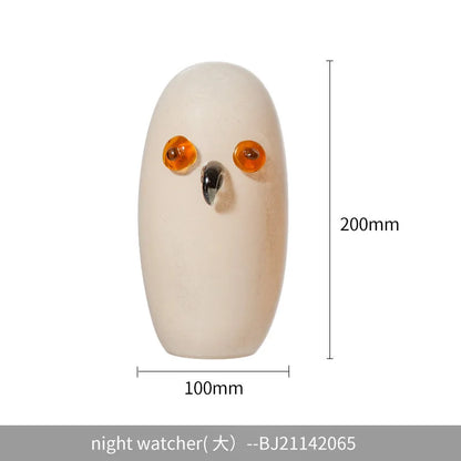 DecorBites™ Cartoon Owl Glass Sculpture Home Decor Figurine